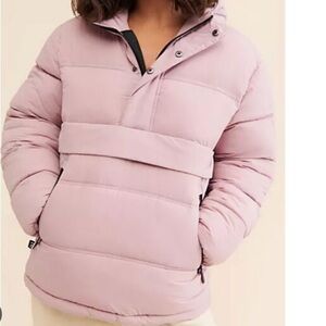 The Very Warm Anorak Hooded Puffer in Pink size XS